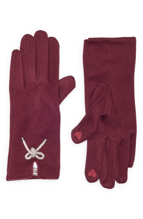 Embellished Bow Gloves