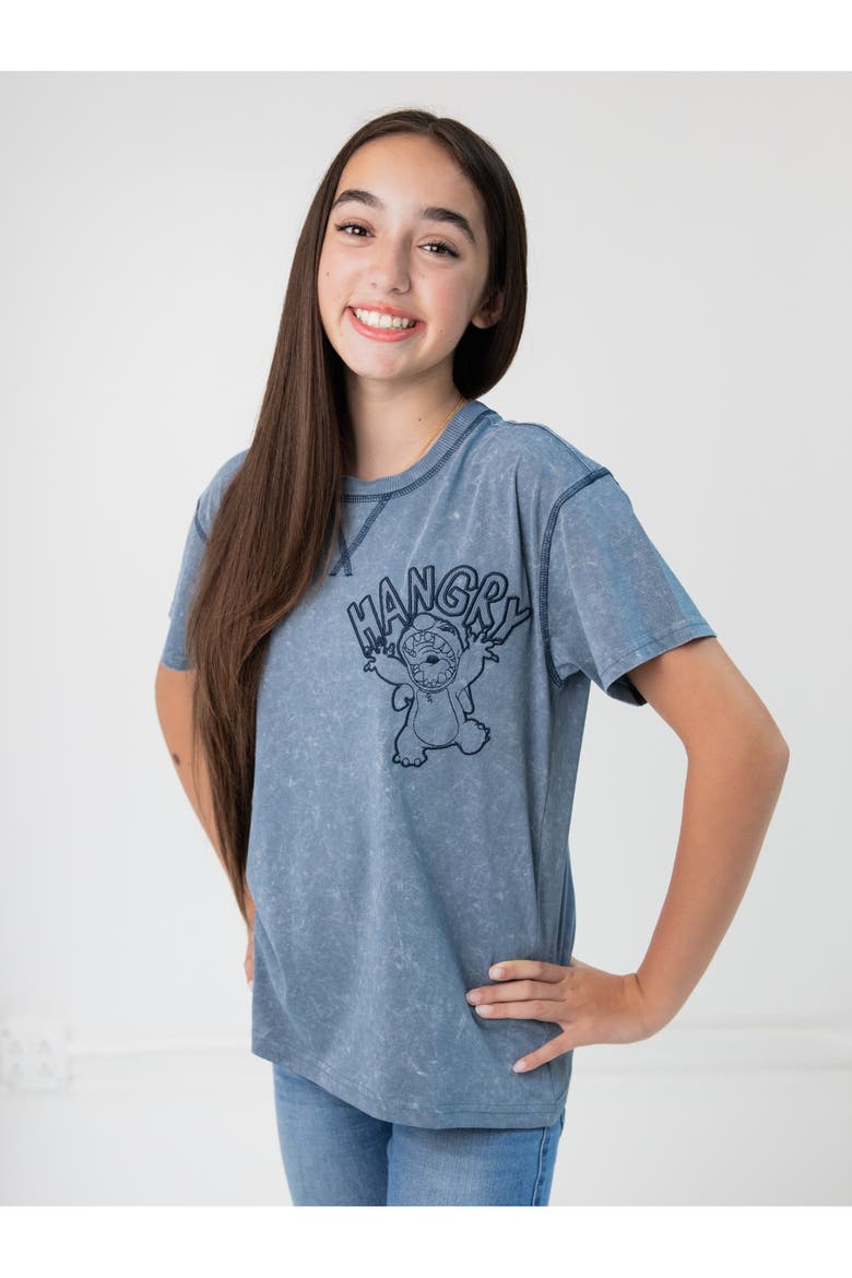Lilo & Stitch Short Sleeve T-Shirt, Alternate, color, Slate Blue Stitch