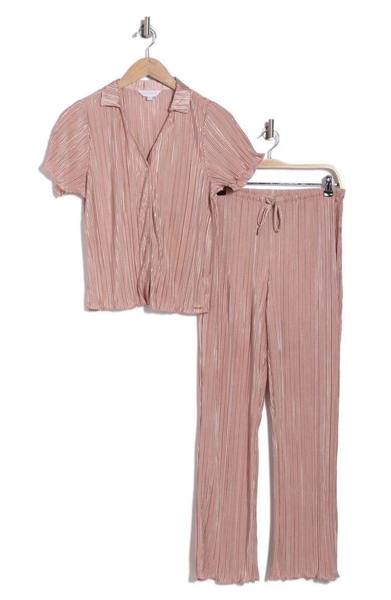 Danskin Plissè Satin Pajamas, Alternate, color,