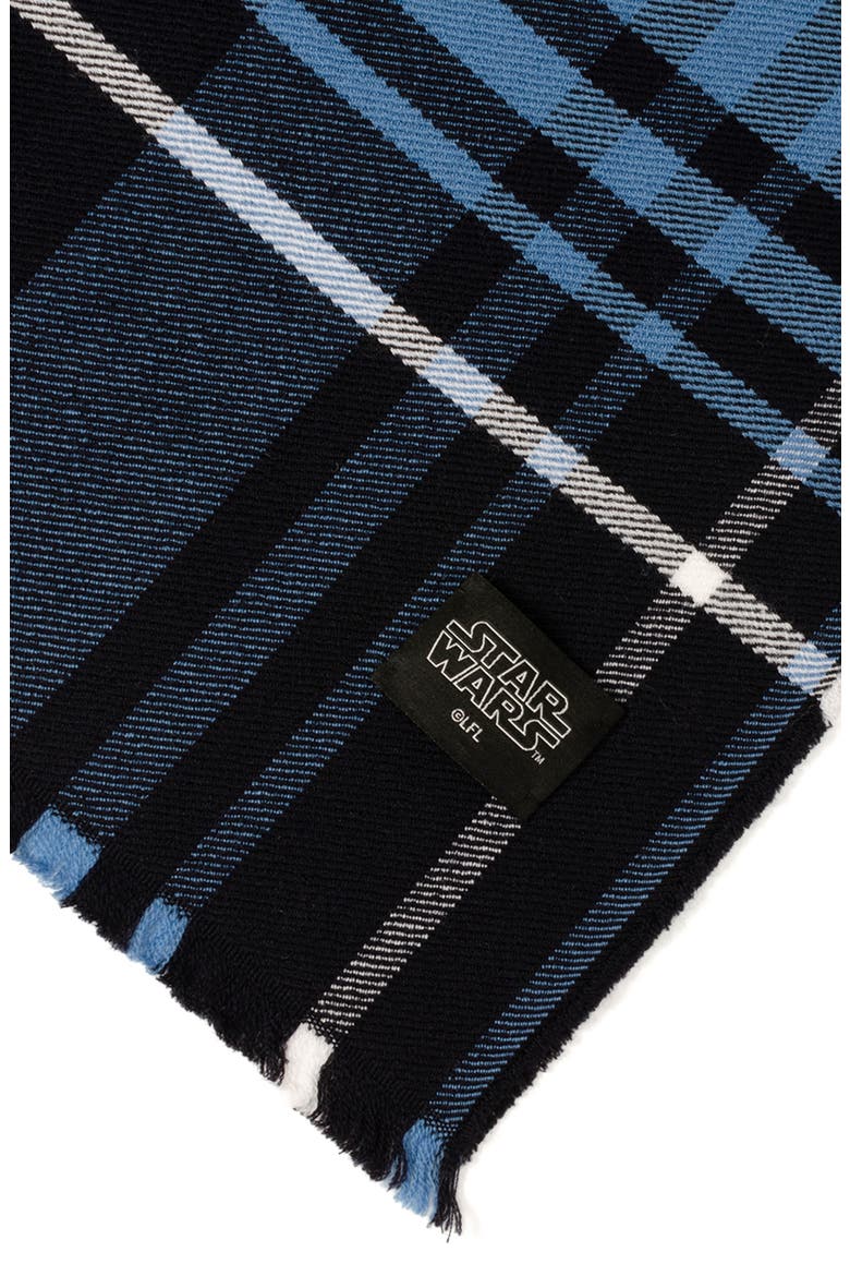Mandalorian Tartan Merino Wool Scarf, Alternate, color, BLUE