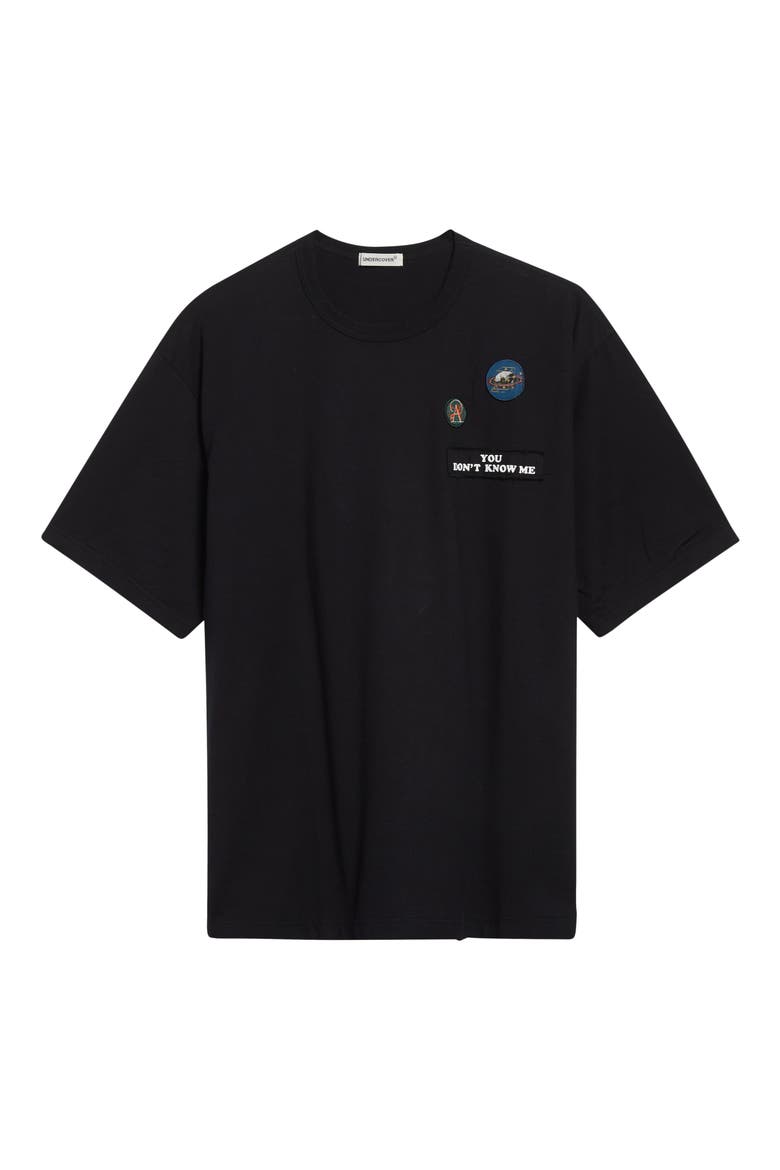 Embroidered Patch T-Shirt, Alternate, color, BLACK