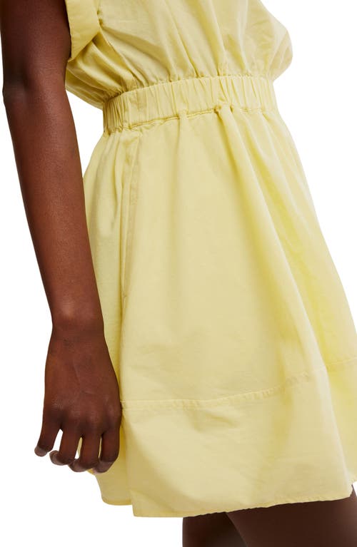 Free People Full Time Fun Cotton Poplin Minidress In Lemondrop