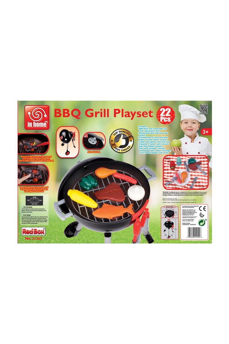 Light & Sound Barbeque Grill Set, Alternate, color, Black