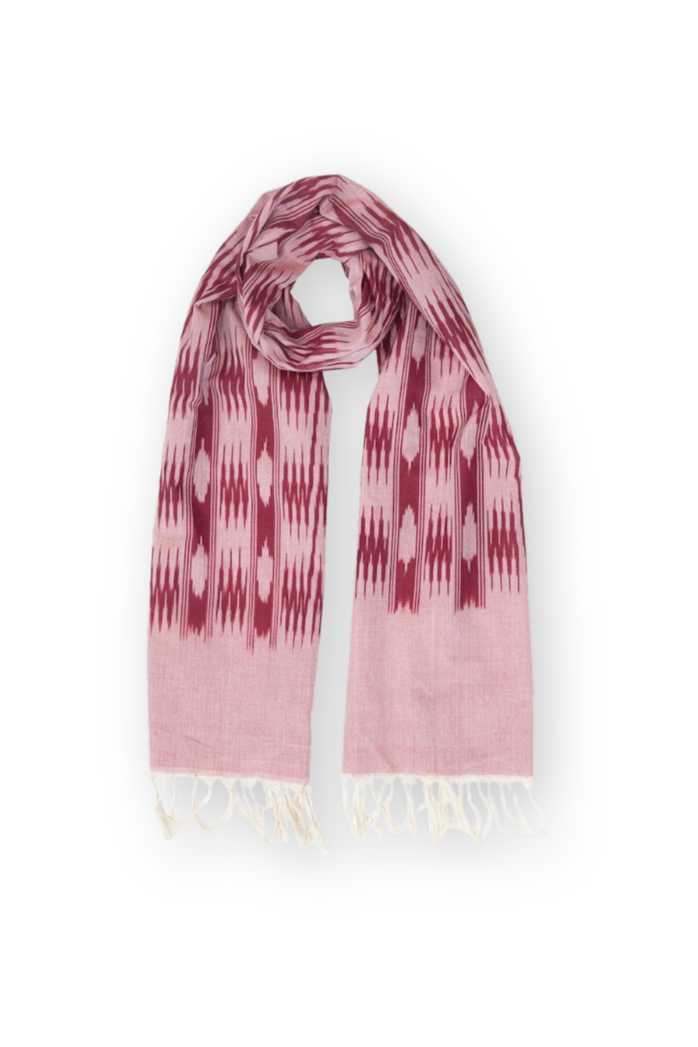 Pink & Burgundy Banded Stripes Scarf, Main, color, Pink