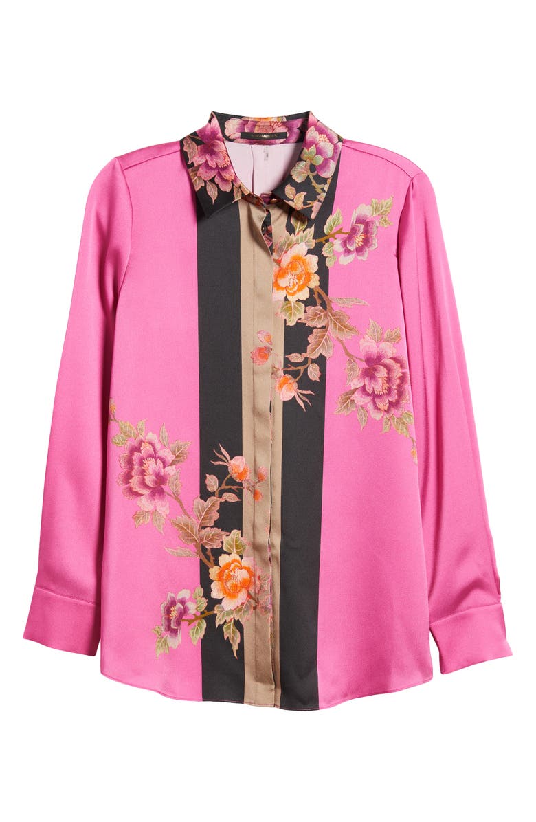 KOBI HALPERIN Sabrina Floral Button-Up Shirt, Alternate, color, Pink Multi