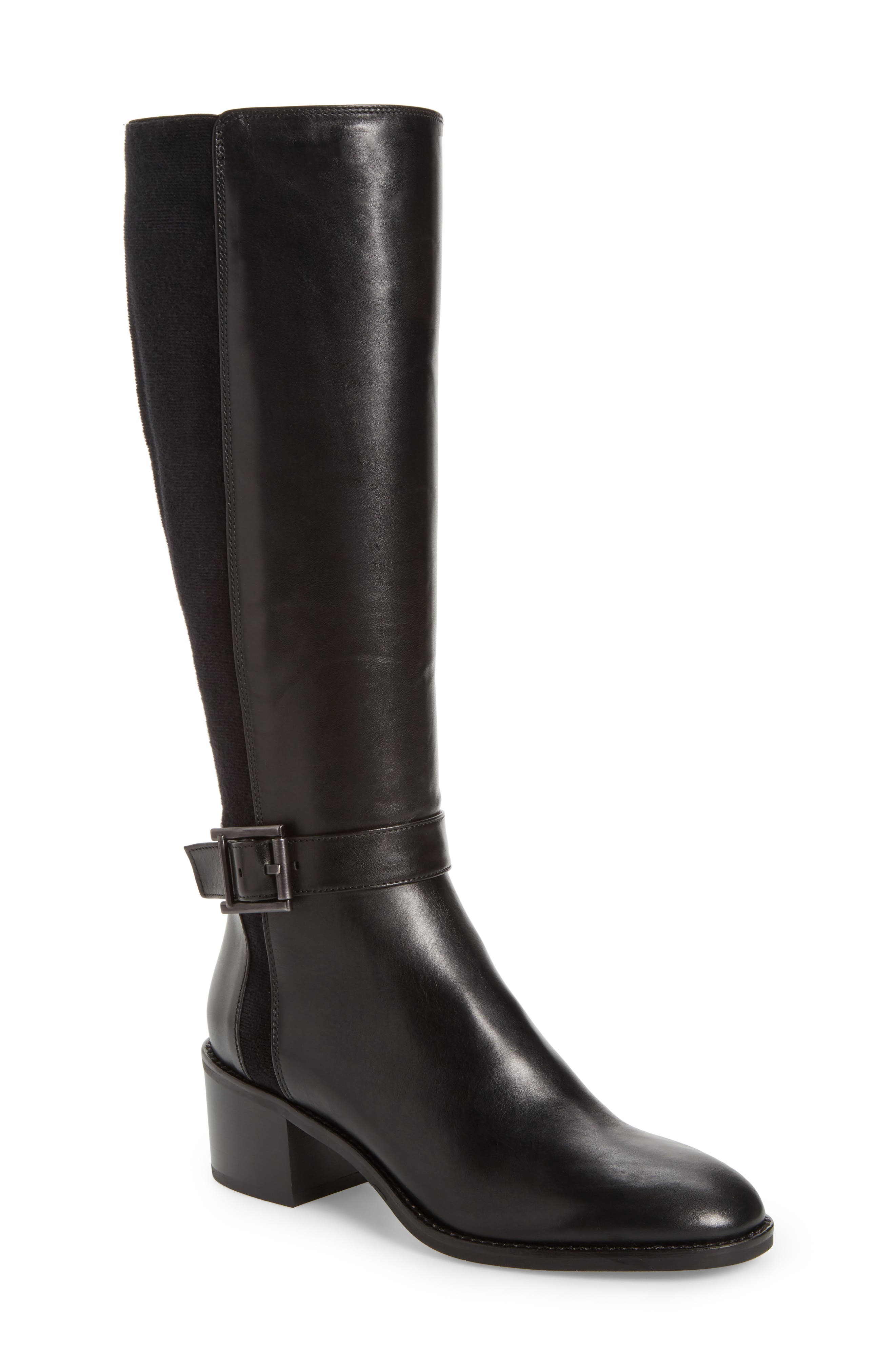Joanna Weatherproof Tall Boot, Main, color, BLACK