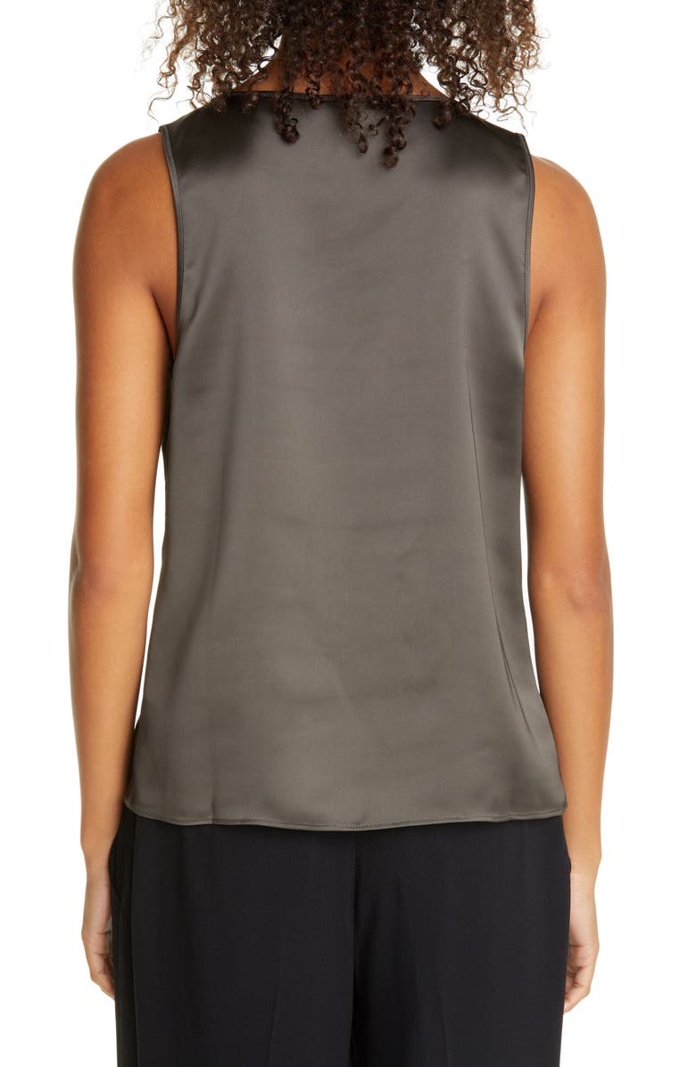 Club Monaco V-Neck Satin Tank, Alternate, color,
