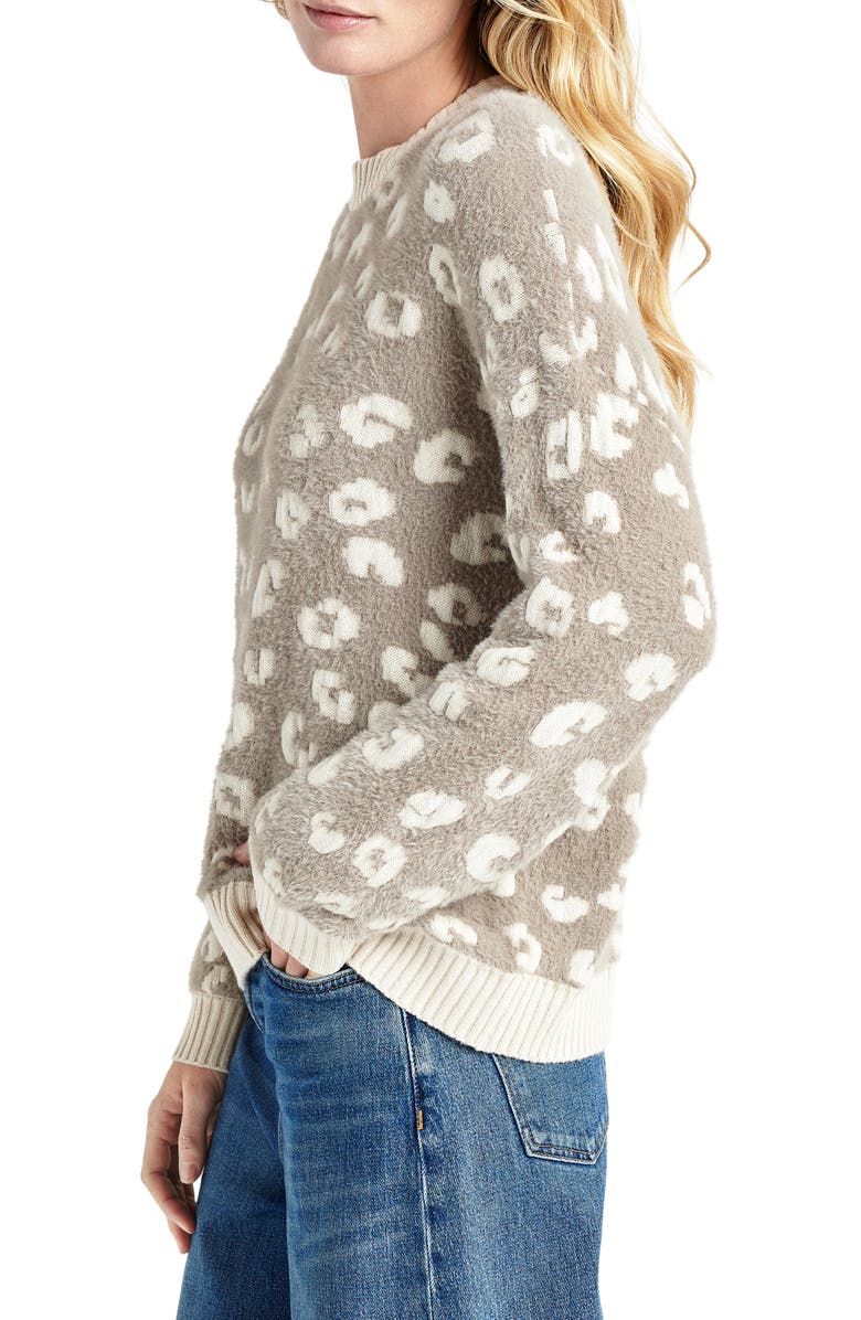 Splendid Mal Fuzzy Leopard Print Sweater, Alternate, color,