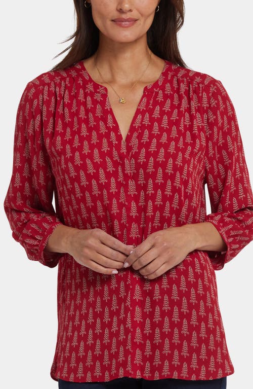 Nydj Pintuck Top In Red