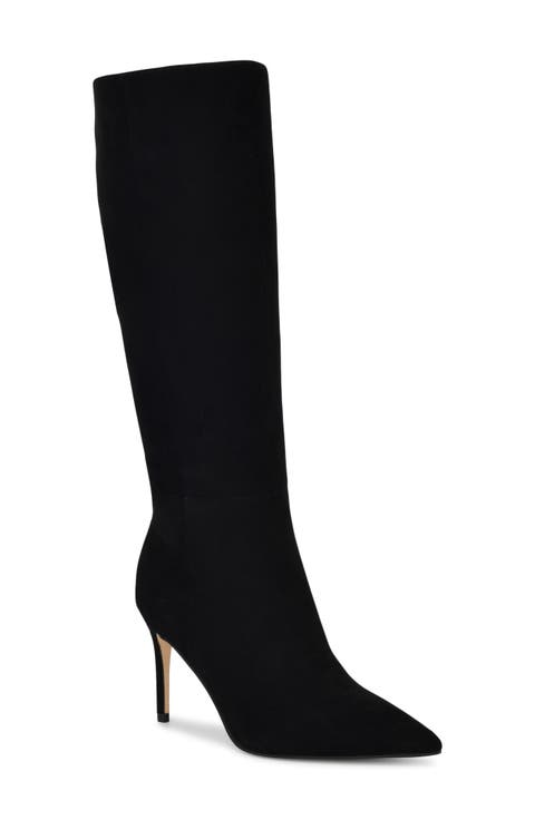 Cook Pointed Toe Knee High Boot (Women) (Regular & Wide Calf)