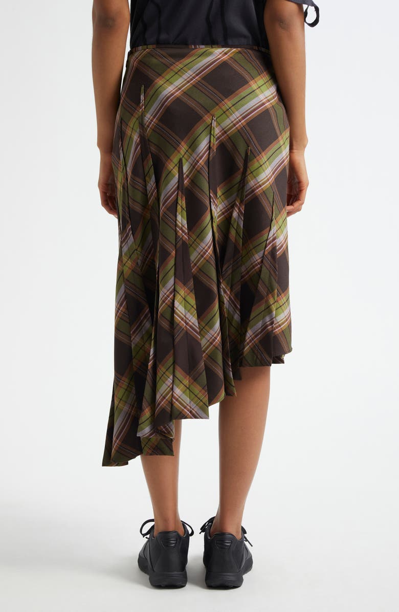 Collina Strada Long Drizzle Tapenade Plaid Cotton Flannel Skirt, Alternate, color, Tapenade Plaid