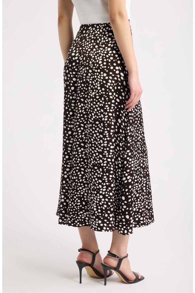 Dot Print A-Line Skirt, Alternate, color, MOLE DOT