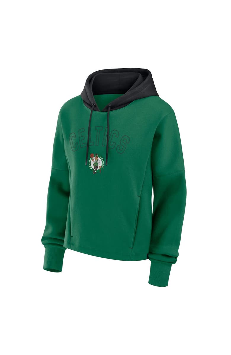 FANATICS Women
s Fanatics  Kelly Green Boston Celtics Post Up Boxy Pullover Hoodie, Alternate, color, Kelly Green