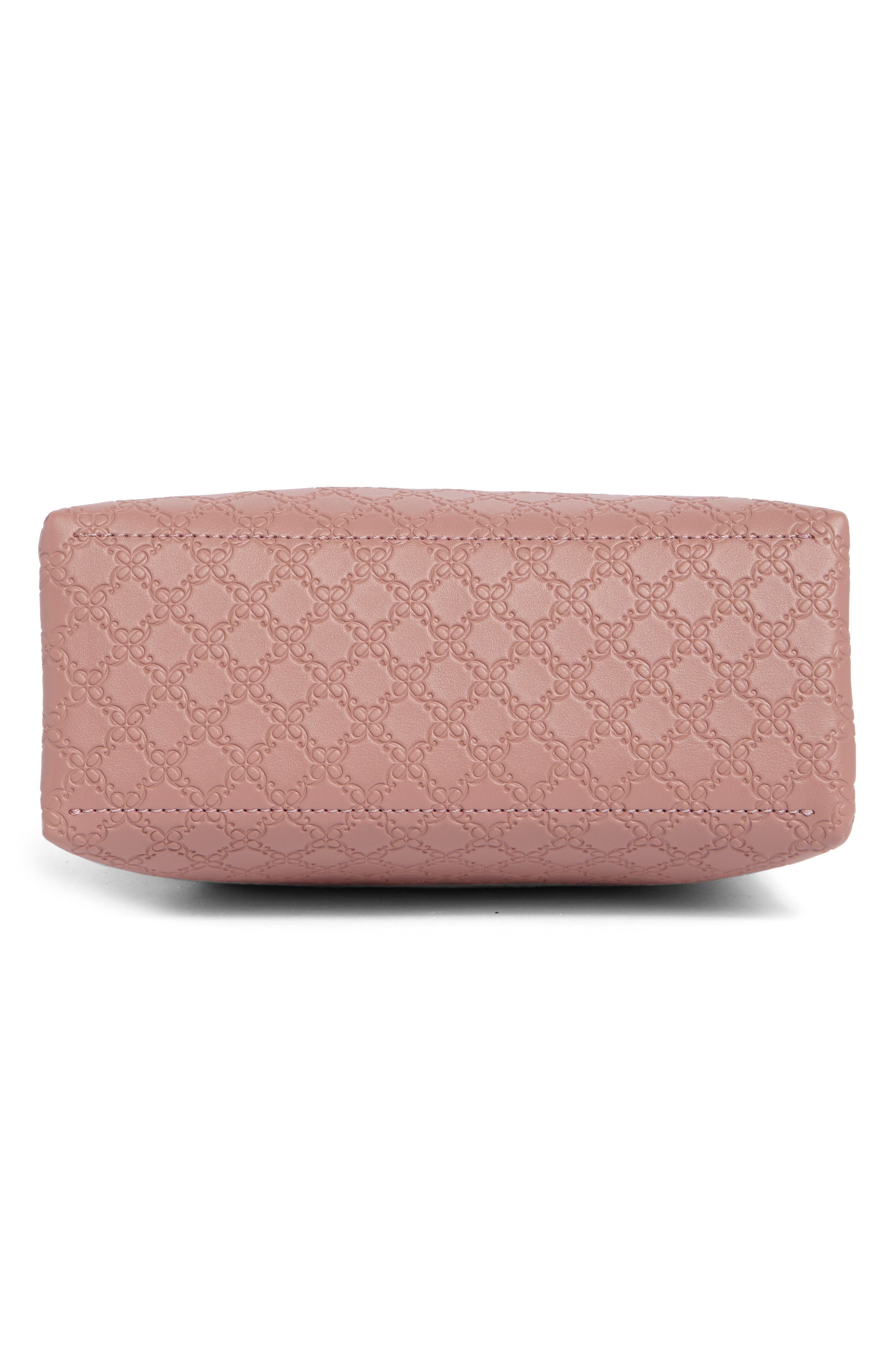Clarimond Faux Leather Top Handle Flap Bag, Alternate, color, PRIMROSE PINK
