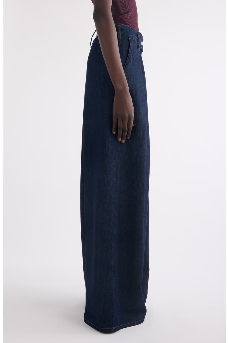 Pamplona Pleated Denim Pants, Alternate, color, INDIGO