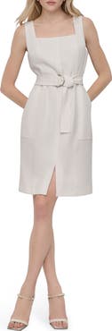 DKNY Sleeveless Square Neck Dress