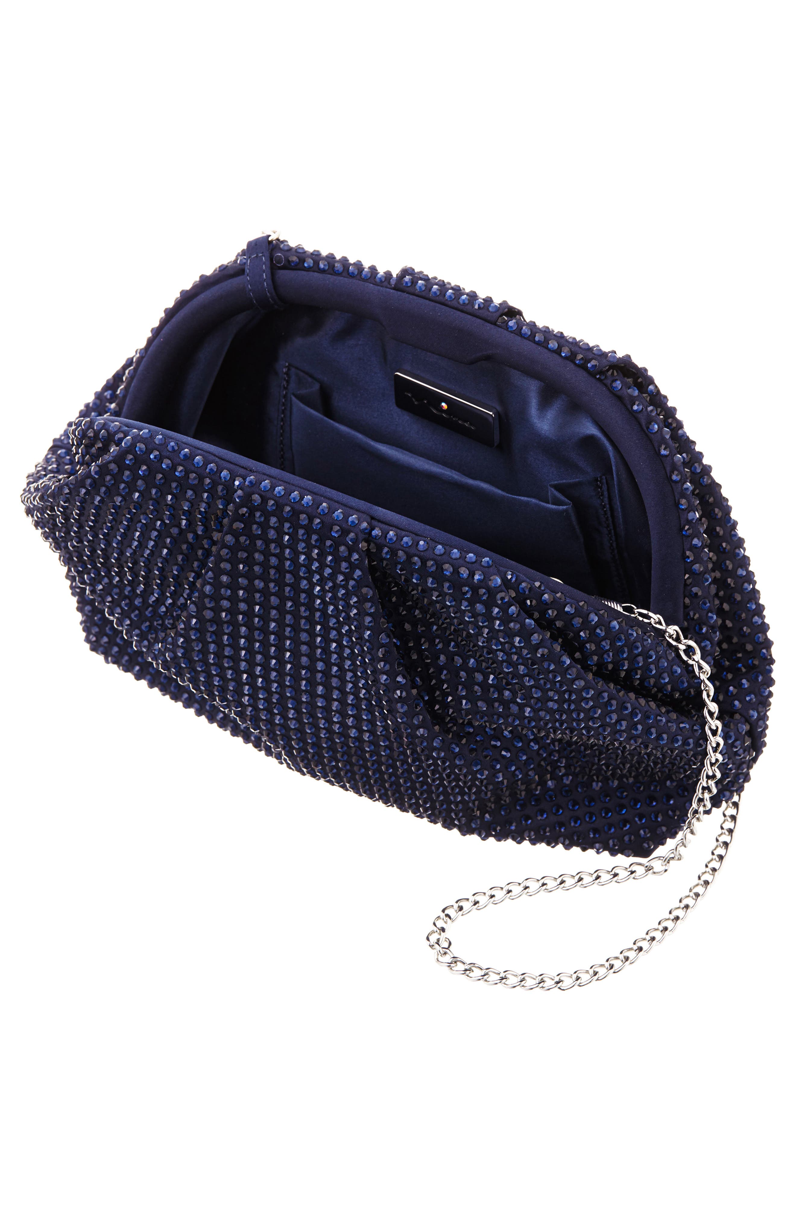 Crystal Frame Satchel, Alternate, color, NAVY MULTI