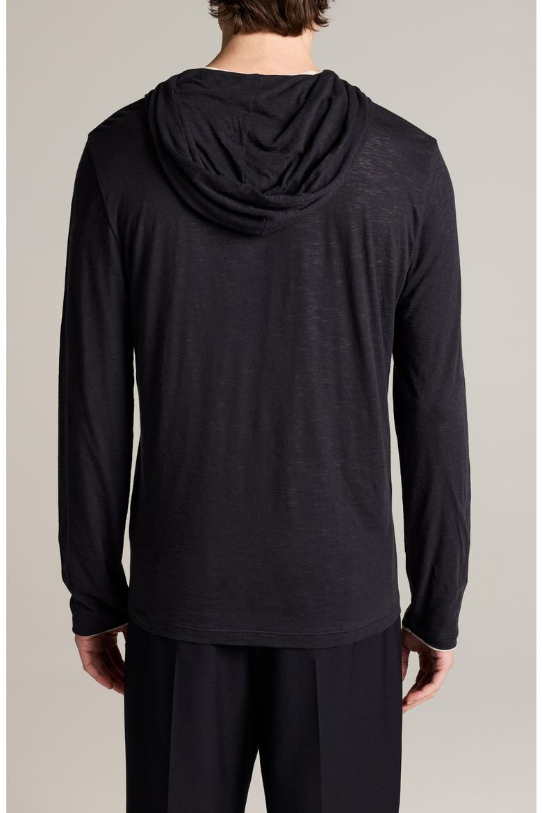 Double Layer Pima Cotton Hoodie, Alternate, color, COASTAL/ SMOCK WHITE