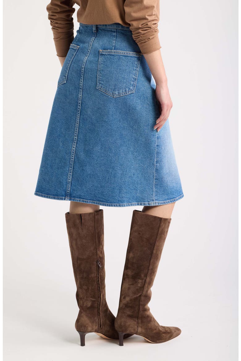 Shannon Button Front Denim Skirt, Alternate, color, 1978 DENIM WASH