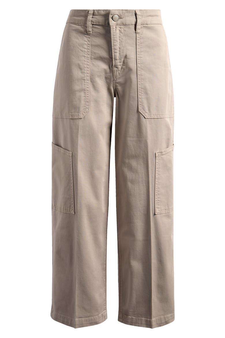 Crop Twill Cargo Pants, Alternate, color, MUSHROOM006