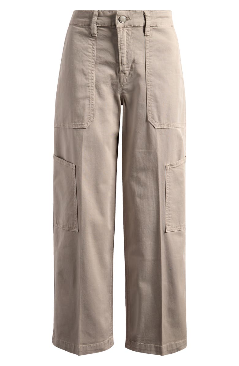 Good American Crop Twill Cargo Pants, Alternate, color, Mushroom006