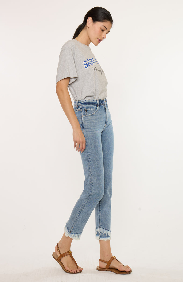 KanCan Clover Essentials High Rise Straight Fit Leg Jeans, Alternate, color, Medium Wash