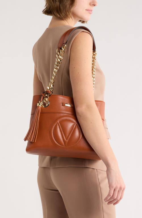 Valentino By Mario Valentino Kalo Signature Leather Tote Bag In Brown