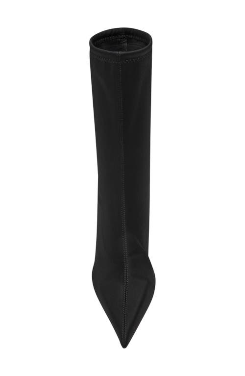 Steve Madden Midnite Knit Stiletto Bootie In Black