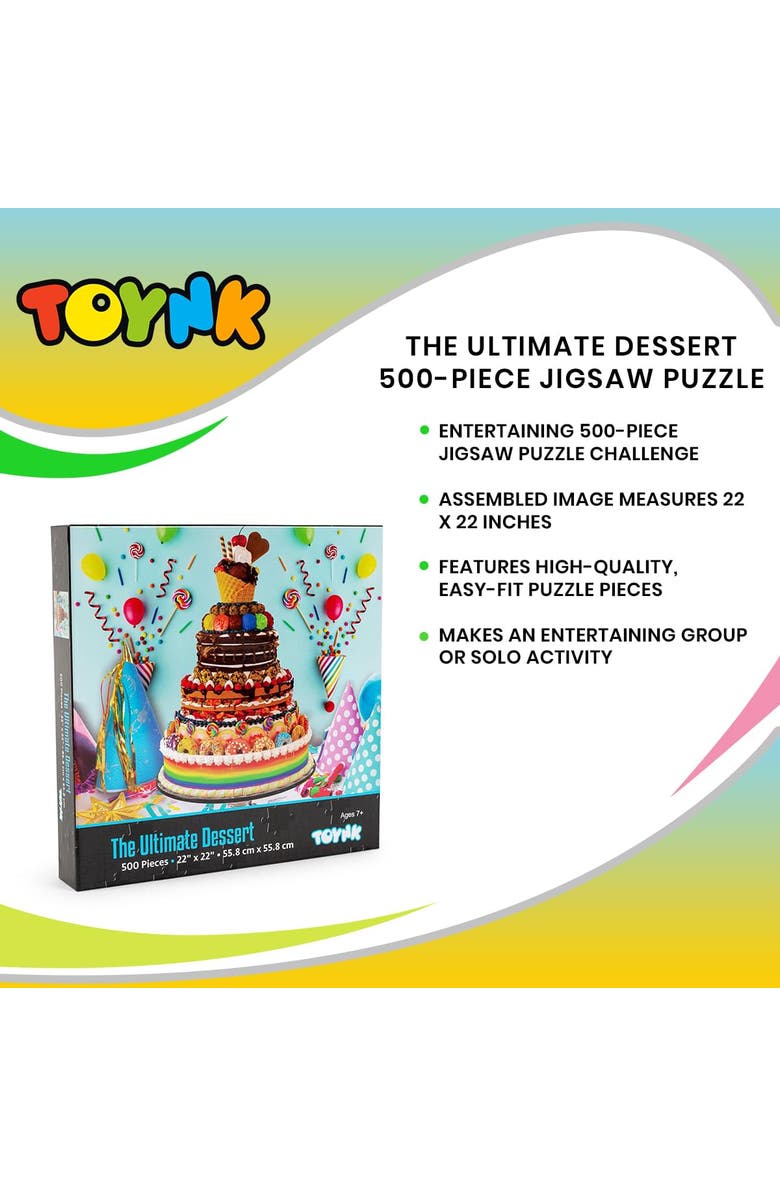 Toynk The Ultimate Dessert 500-Piece Jigsaw Puzzle, Alternate, color, Multi-Color