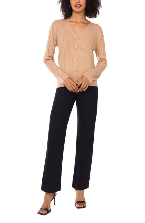 Ted Baker Rib Cardigan In Neutral