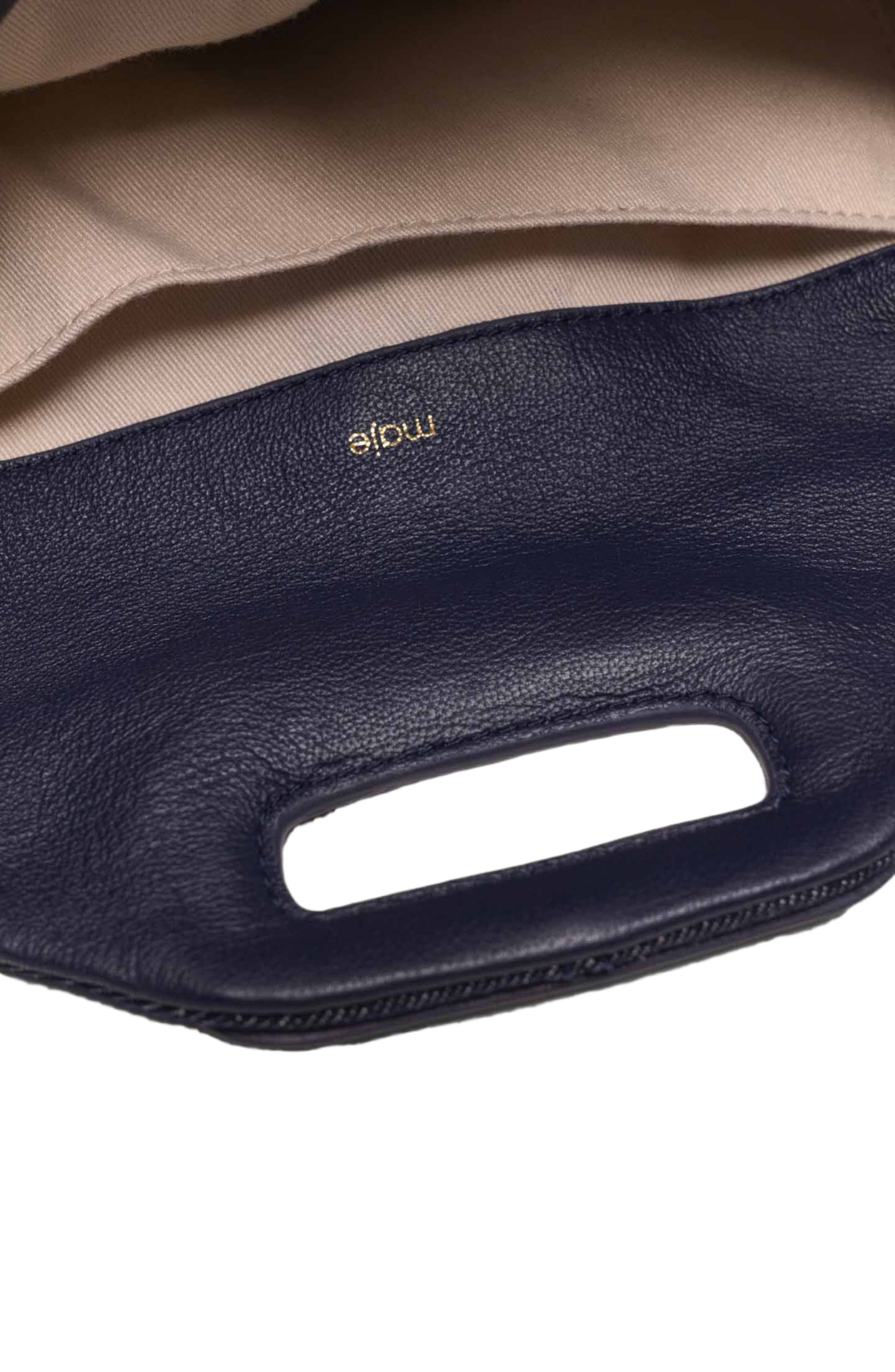 maje Miss M pockets denim bag, Alternate, color, Navy