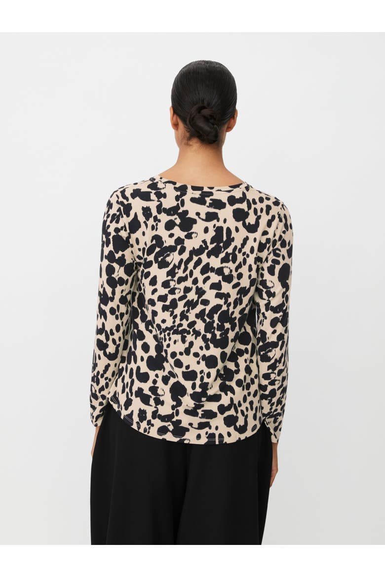 Badisna Long Sleeve Animal Print Blouse, Alternate, color, Oxford Tan