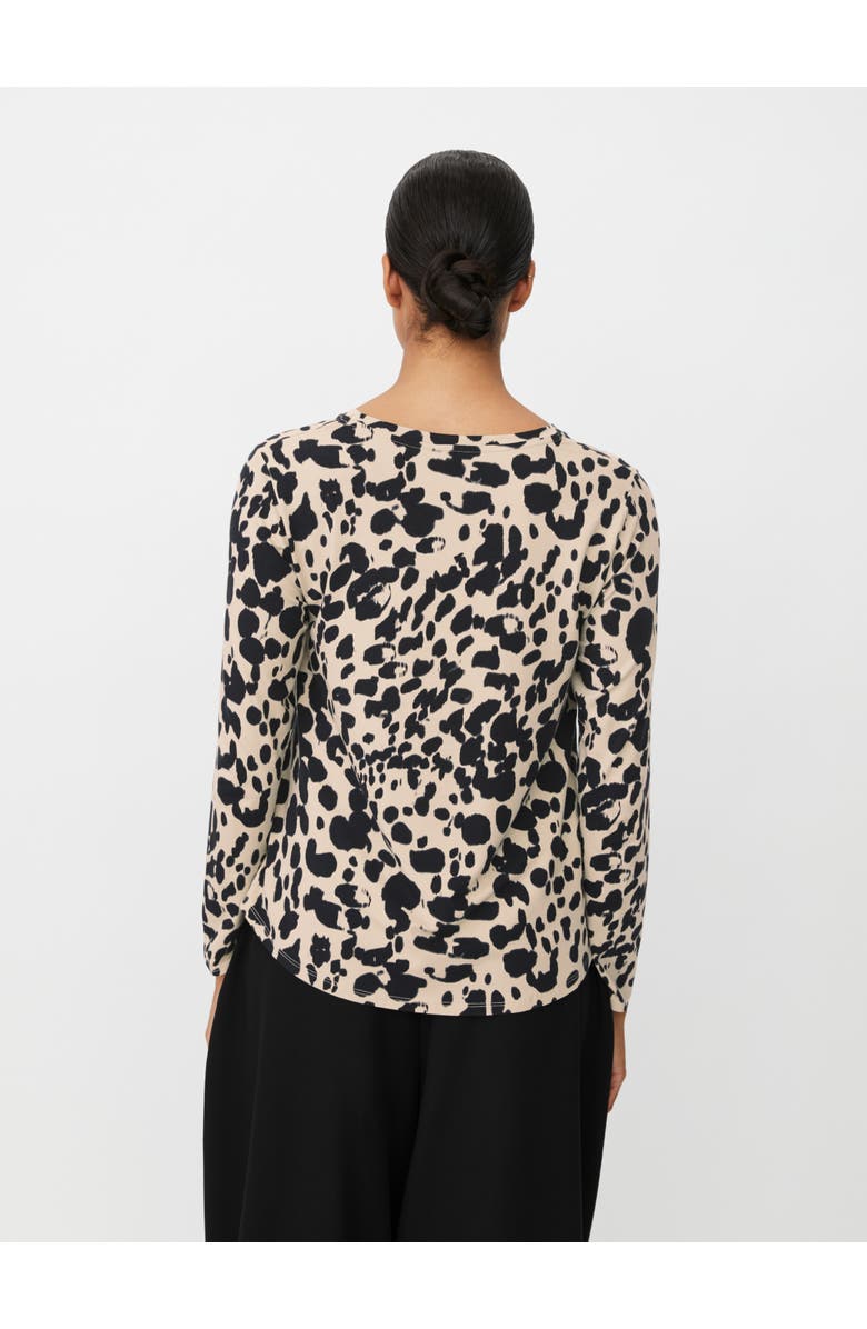 Masai Copenhagen Badisna Long Sleeve Animal Print Blouse, Alternate, color, Oxford Tan