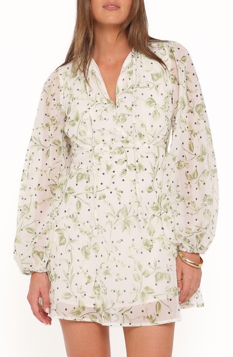 Aimee Print Long Sleeve Minidress