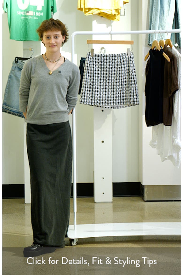 Clement Embroidered Check Miniskirt video