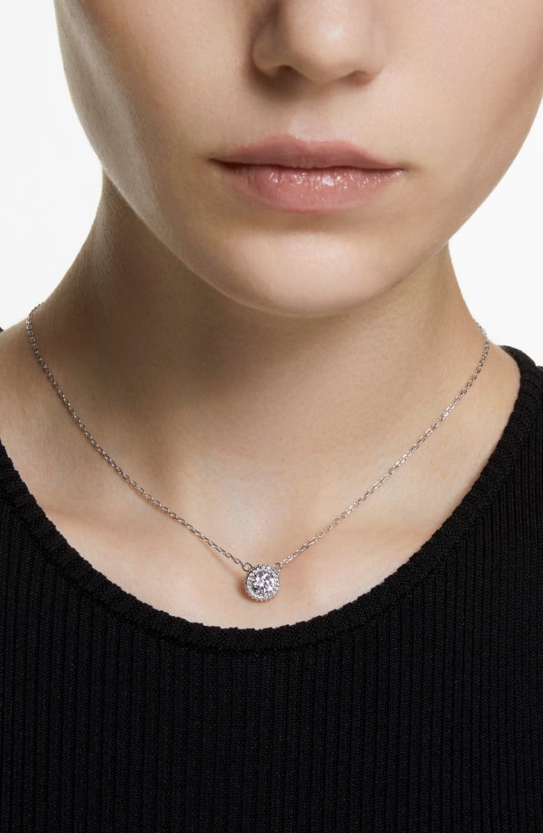 Swarovski Una Pendant Necklace, Alternate, color, Silver