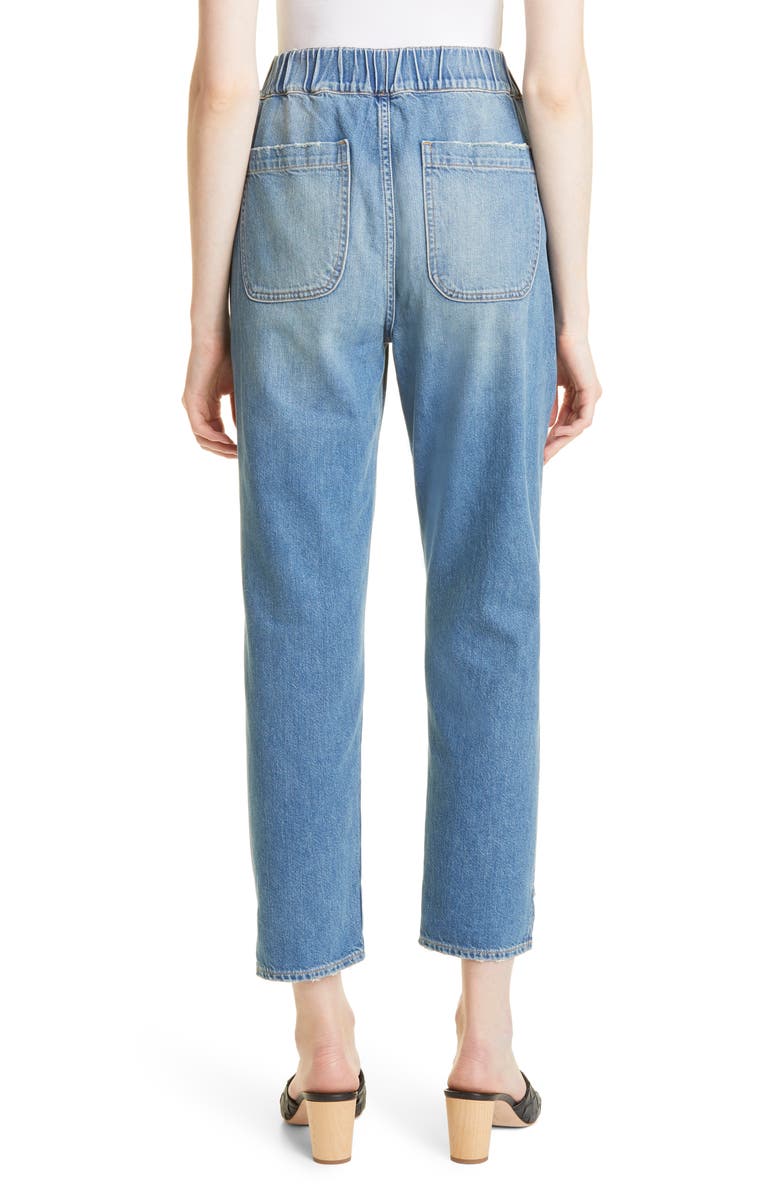 Veronica Beard Arya High Waist Crop Straight Leg Jeans, Alternate, color, 