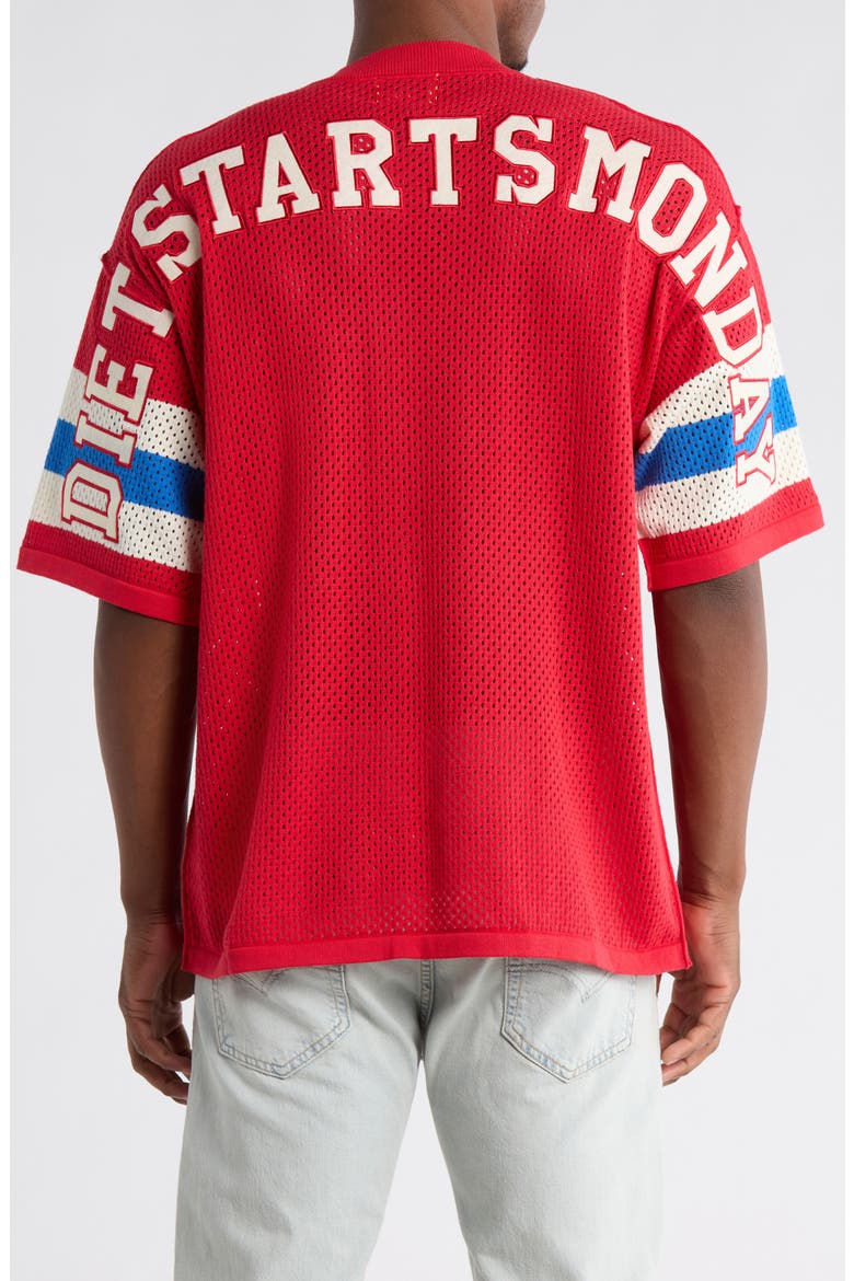 Mesh Knit Jersey, Alternate, color, RED