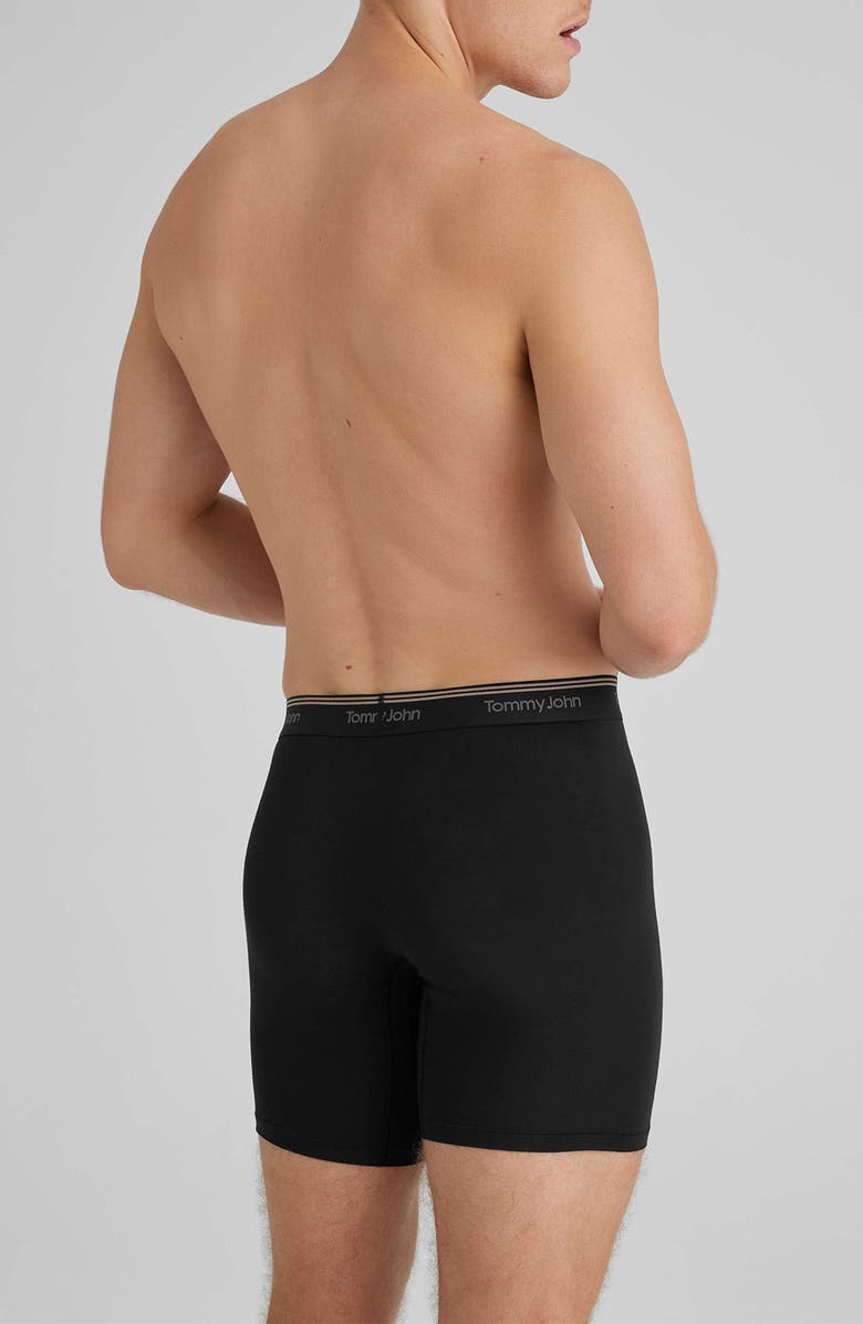 Tommy John 3-Pack Ultra Soft Flex Boxer Briefs, Alternate, color, Black Beauty 3 Pack