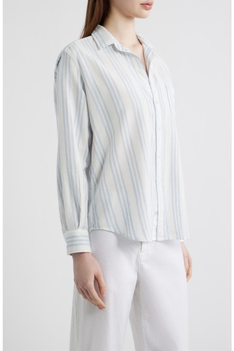 Eileen Relaxed Button-Up Shirt, Alternate, color, MULTI BLUE STRIPE