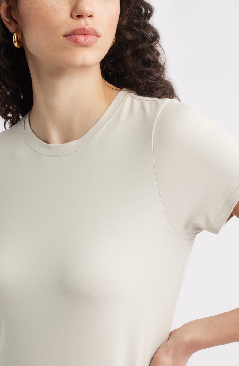 Nordstrom Pima Cotton Blend Crewneck T-Shirt, Alternate, color, Beige Scroll