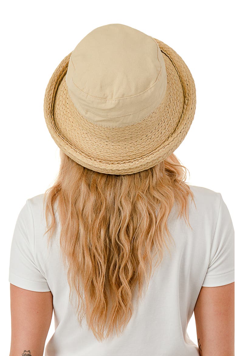 Rolled Bucket Hat, Alternate, color, NATURAL