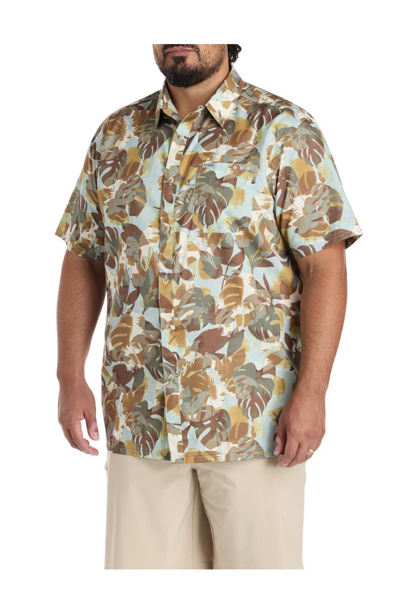 Columbia Big & Tall Slacktide Palms Sport Shirt, Main, color, Crushed Blue