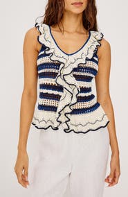Rails Luci Ruffle Trim Knit Tank