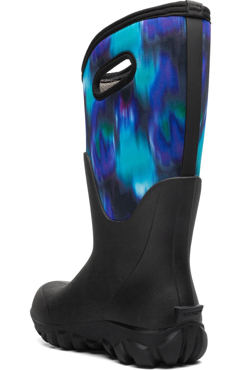 Bogs Classic Seamless Tall Rain Boot, Alternate, color, Black/ Blue Multi