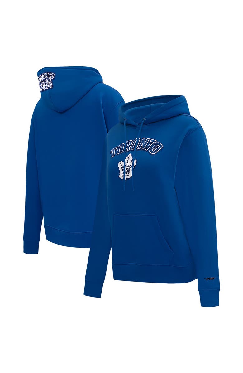 PRO STANDARD Women's Pro Standard Blue Toronto Maple Leafs Classic Chenille Pullover Hoodie, Main, color, 