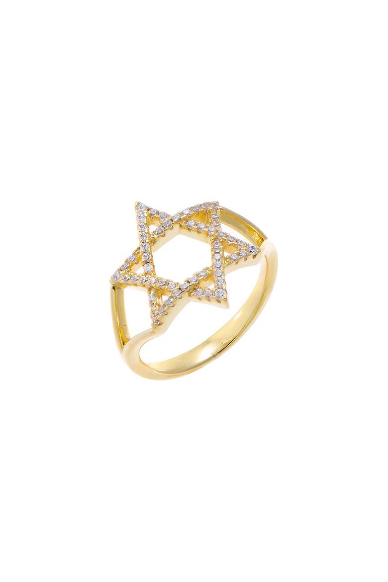 Pave Star Of David Double Row Ring, Main, color, Gold