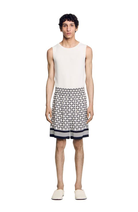 Square Cross flowy bermuda shorts