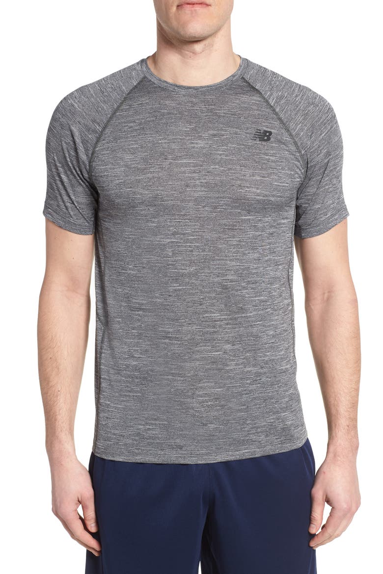 Tenacity Crewneck T-Shirt, Main, color, HEATHER CHARCOAL