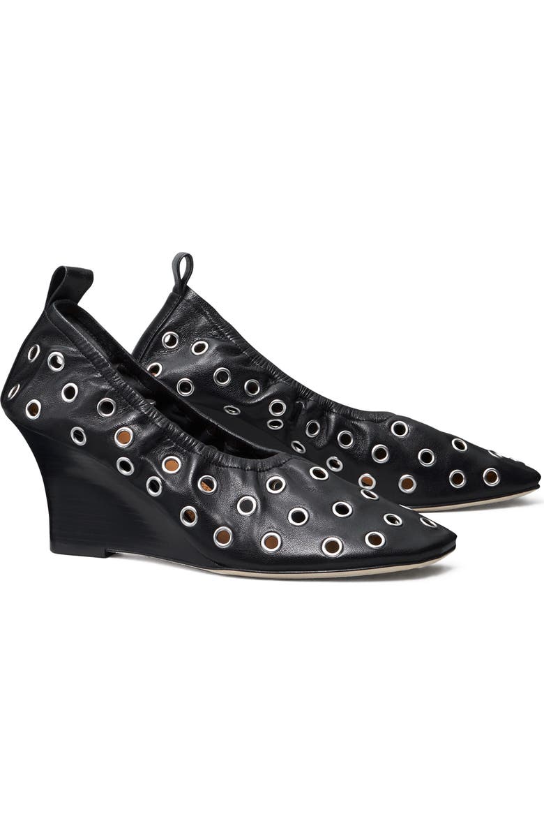 Tory Burch Grommet Wedge Pump, Main, color,
